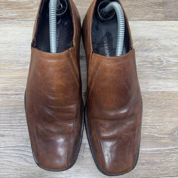 Johnston & Murphy Brown Leather Slip on Loafers Men's Size 9 - Picture 2 of 7